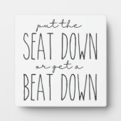 座席を下ろすか、バスルームのビートを取得する フォトプラーク (正面)