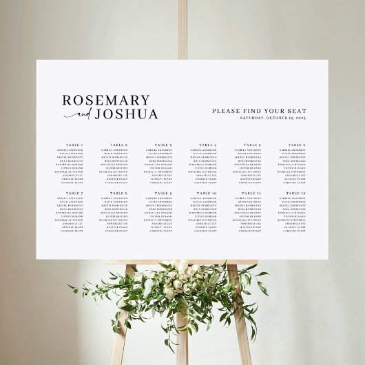 座席エレガントモダンのチャート ポスター