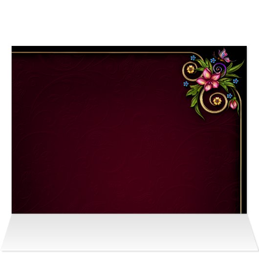 座席カードを結婚する宝石 (内部横(上))