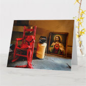 座席ジャンボグリーティングカードを持っている カード (黄色い花)