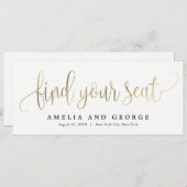 座席プランのタイトルカード-ラブリーな書道 招待状 (正面/裏面)