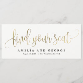 座席プランのタイトルカード-ラブリーな書道 招待状