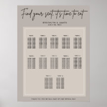 座席ミニマル表を結婚見つける