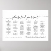 座席モダン表をアルファベット順に検索 ポスター (正面)