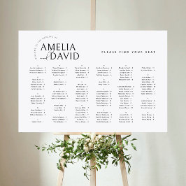 座席モダン表をアルファベット順に検索 ポスター