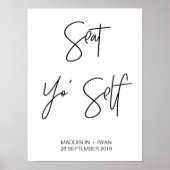 座席ヨーセルフ結婚の無料シーティングプランの看板 ポスター (正面)