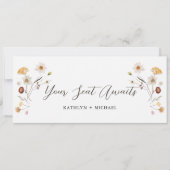 座席図見出しボホモダンワイルドフラワーカード 招待状 (正面)