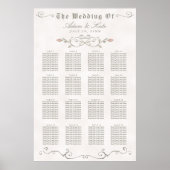 座席図121-160 |エレガント美しい結婚ズ ポスター (正面)