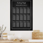 座席図15表150 Guest Chalkboard ポスター (キッチン)