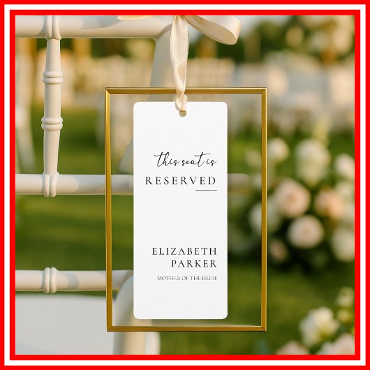 座席指定式結婚椅子モダンラベル 招待状