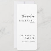 座席指定式結婚椅子モダンラベル 招待状 (正面)