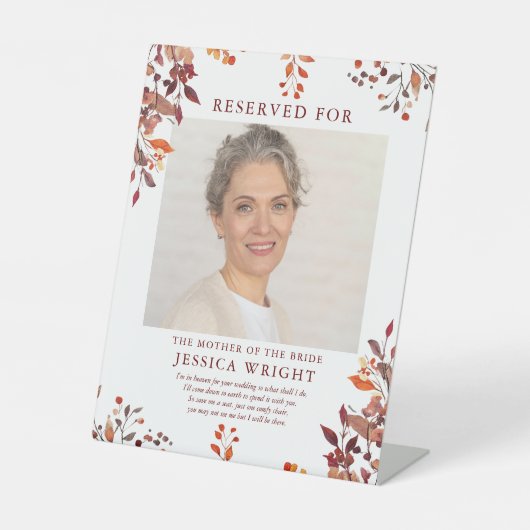 座席救の写真を予約結婚済み 台座サイン (正面)