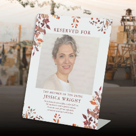 座席救の写真を予約結婚済み 台座サイン