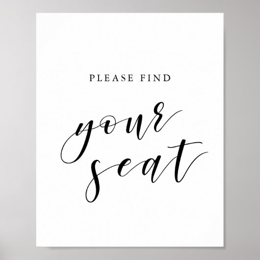 座席結婚の看板を見つけなさい ポスター (正面)