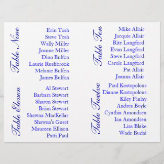 座席表のサンプル文字 チラシ