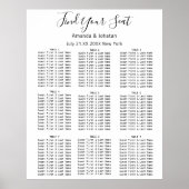 座席表のブライダル白を結婚検索 ポスター (正面)