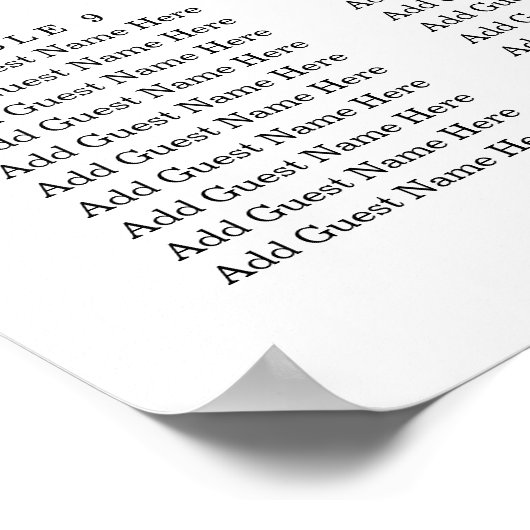 座席表の座席表を結婚見つけなさい ポスター (角)