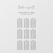 座席表をスタイリッシュ結婚取る ウィンドウサイン (シート)