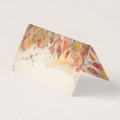 座席表を結婚しているヴィンテージのキツネ 名刺 (裏面)