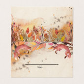 座席表を結婚しているヴィンテージのキツネ 名刺 (外部フラット)