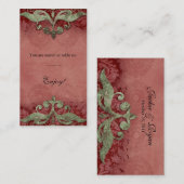 座席表アンティークヴェルディグリスクリスマス結婚ズ プレイスカード (正面/裏面)