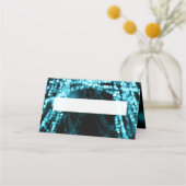 座席表エレガントなウェディングターコイズストリングライト プレイスカード (正面)