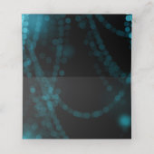 座席表エレガントなウェディングターコイズストリングライト プレイスカード (内部開封)