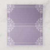 座席表エレガントテントカード – ナディーン（ラベンダー） プレイスカード (内部開封)