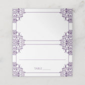 座席表エレガントテントカード – Nadine （プラム） プレイスカード (外部開封)