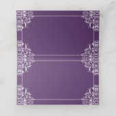 座席表エレガントテントカード – Nadine （プラム） プレイスカード (内部開封)