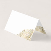 座席表カスタム金ゴールドフローラペイズリーレース 名刺 (裏面)