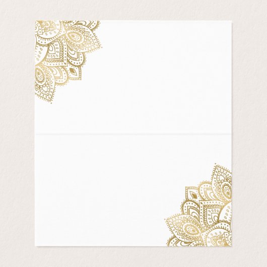 座席表カスタム金ゴールドペイズリーレース曼荼羅 名刺 (内部フラット)