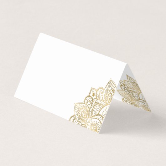 座席表カスタム金ゴールドペイズリーレース曼荼羅 名刺 (裏面)