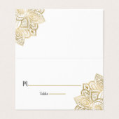 座席表カスタム金ゴールドペイズリーレース曼荼羅 名刺 (外部フラット)