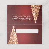 座席表クリスマス結婚パーティー金ゴールドレッド プレイスカード (外部開封)