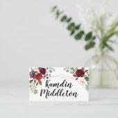 座席表スパーソナライズされたホワイトローゼス金ゴールド幾何学模様 プレイスカード (スタンド正面)