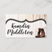 座席表ズブーパーソナライズされたツカントリ素朴ーウェスト プレイスカード (正面)