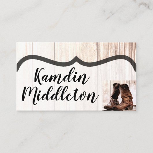 座席表ズブーパーソナライズされたツカントリ素朴ーウェスト プレイスカード (正面)