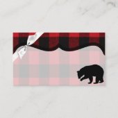 座席表ズレ空白のッドプレイドブラックベア プレイスカード (正面)