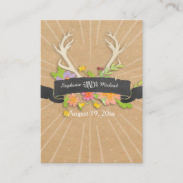 座席表ディアアントラーワイルドフラワースターバスト 素朴 プレイスカード