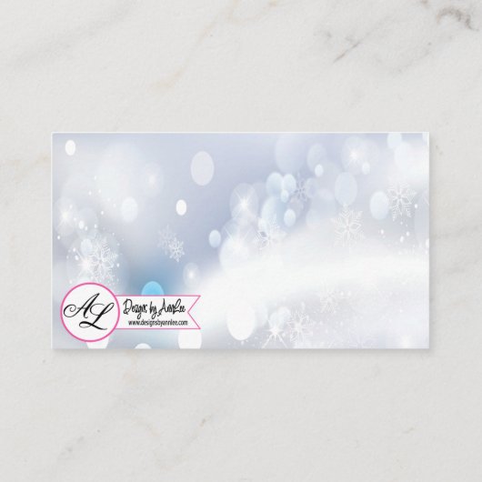 座席表パーソナライズされたオーナメントスノーフレークスススノースノー プレイスカード (裏面)