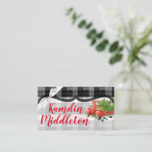 座席表パーソナライズされたクリスマストラッククリスマスバフ プレイスカード (スタンド正面)