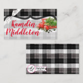 座席表パーソナライズされたクリスマストラッククリスマスバフ プレイスカード (正面/裏面)