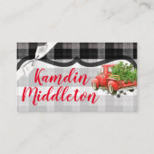 座席表パーソナライズされたクリスマストラッククリスマスバフ プレイスカード (正面)