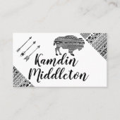 座席表パーソナライズされたズボホバッファロートライバルパテ プレイスカード (正面)