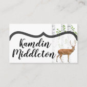 座席表パーソナライズされたディアドードバックウッドランドフー プレイスカード (正面)