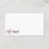 座席表パーソナライズされたラベンダーハイビスカスオンウィット プレイスカード (裏面)