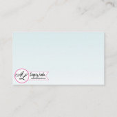 座席表パーソナライズされた熱帯花オンブルー プレイスカード (裏面)