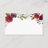 座席表ホワイトロ空白のーズ金ゴールドジオメトリ プレイスカード (正面)