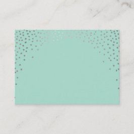 座席表ミニスポット紙吹雪銀ミント プレイスカード